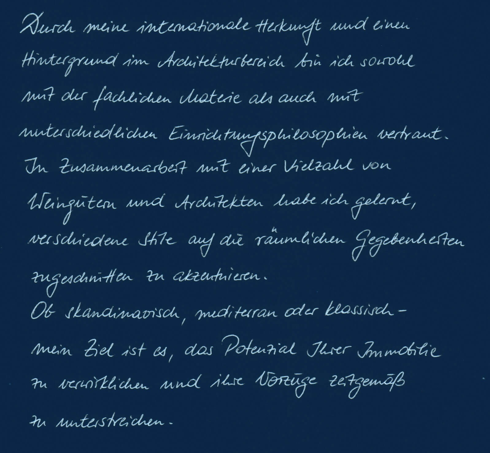 Handschrift Gründerin
